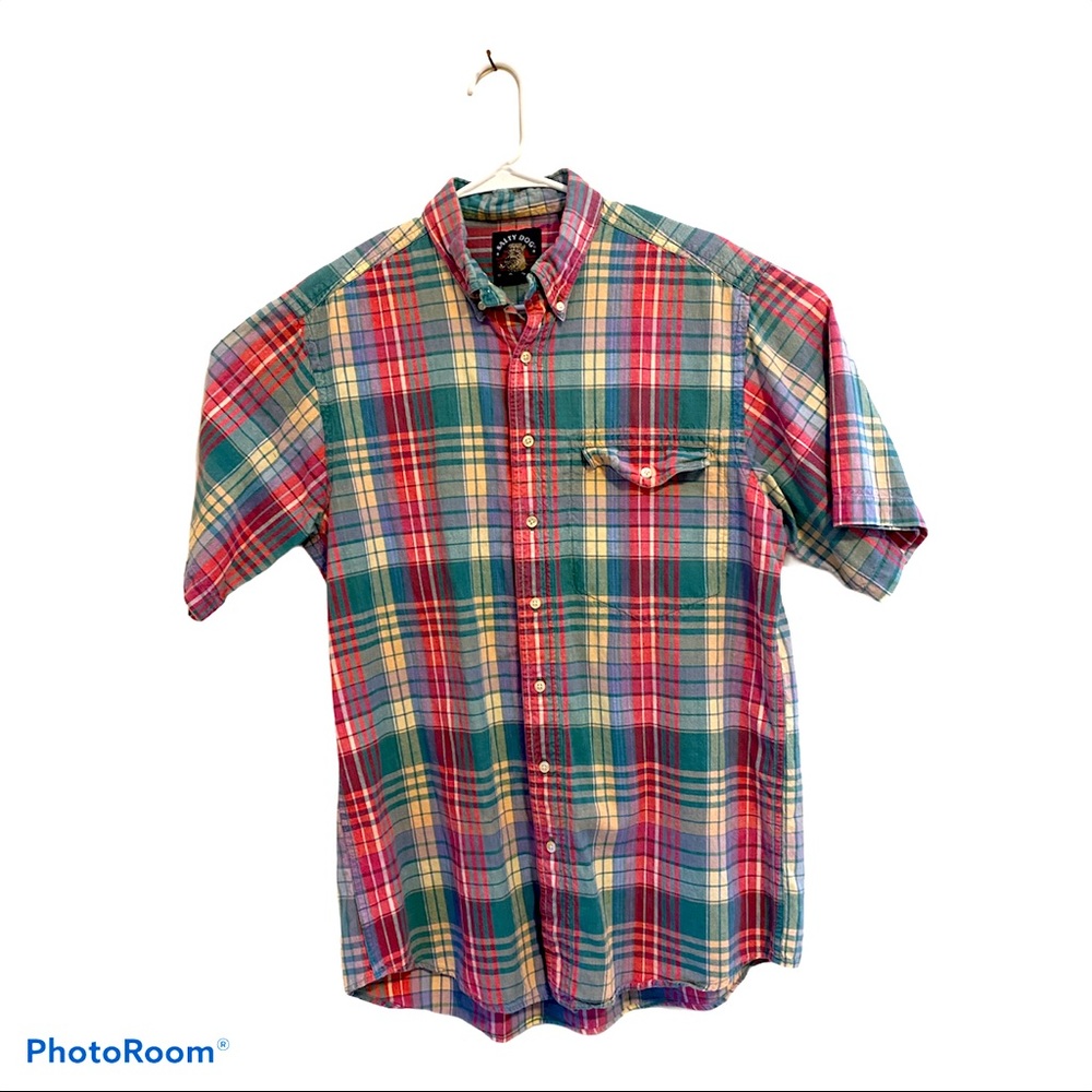 Gant Salty Dog Mens L Vintage Button Down Plaid